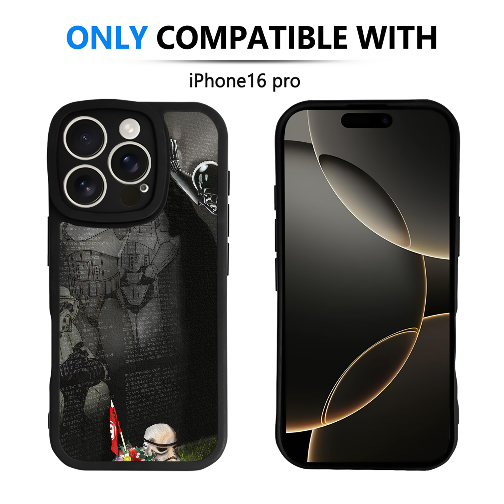 （画像用） スター・ウォーズ Star Wars 【iPhone 16シリーズ対応】シリコンスマホケース（レザー調） 材質：シリコン